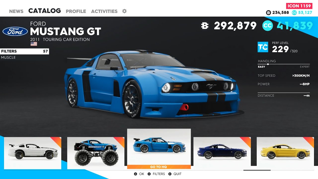 All MUSCLE CARS LIST - THE CREW 2