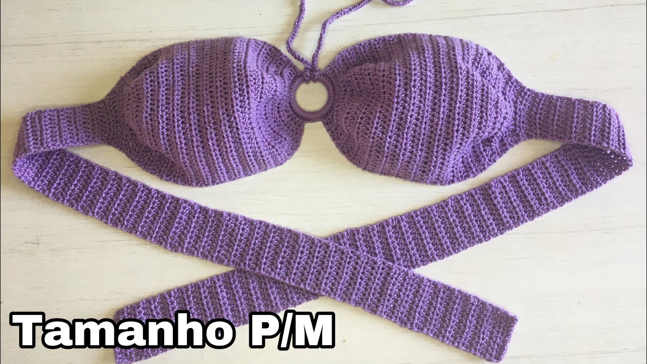 TOP CROPPED EM CROCHE