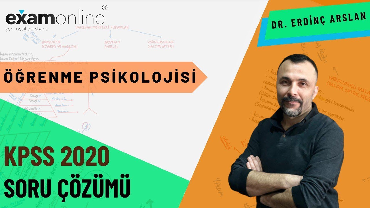 (İLERİ DÜZEY) Öğrenme Psikolojisi | Soru Çözümü KPSS 2020| Eğitim Bilimleri | Dr. Erdinç Arslan