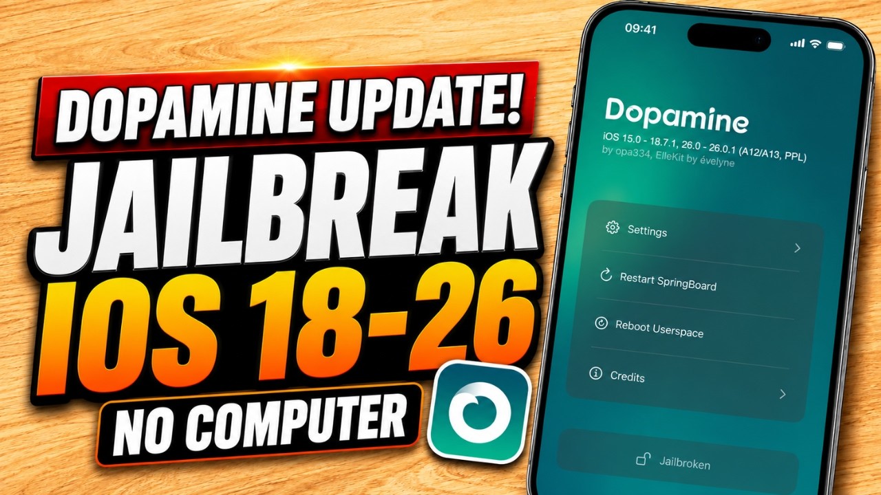Как сделать джейлбрейк iOS 18&ndash;26.0.1 без ПК | Обновление Dopamine