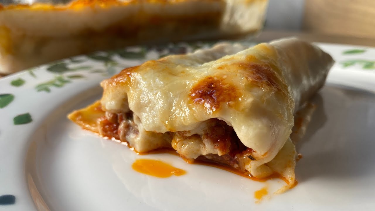 Cannelloni with Meat Filling in the Oven