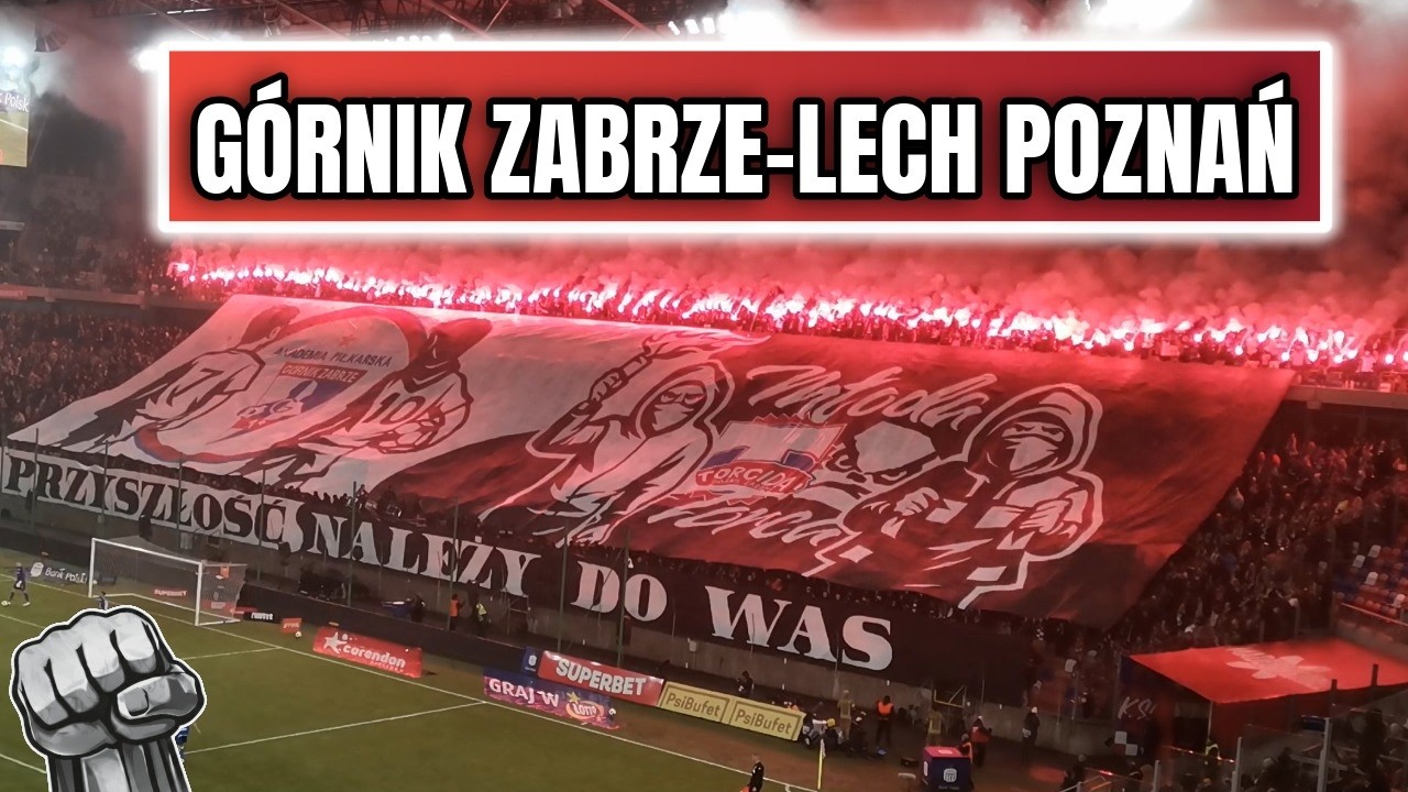 Górnik Zabrze vs Lech Poznań 🔥 Pyro & Fans | Incredible Stadium Atmosphere