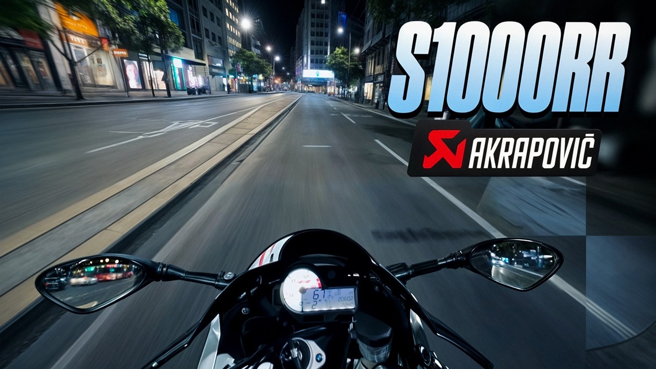 Noćna vožnja Beogradom sa BMW S1000RR - Akrapovič Izduv!