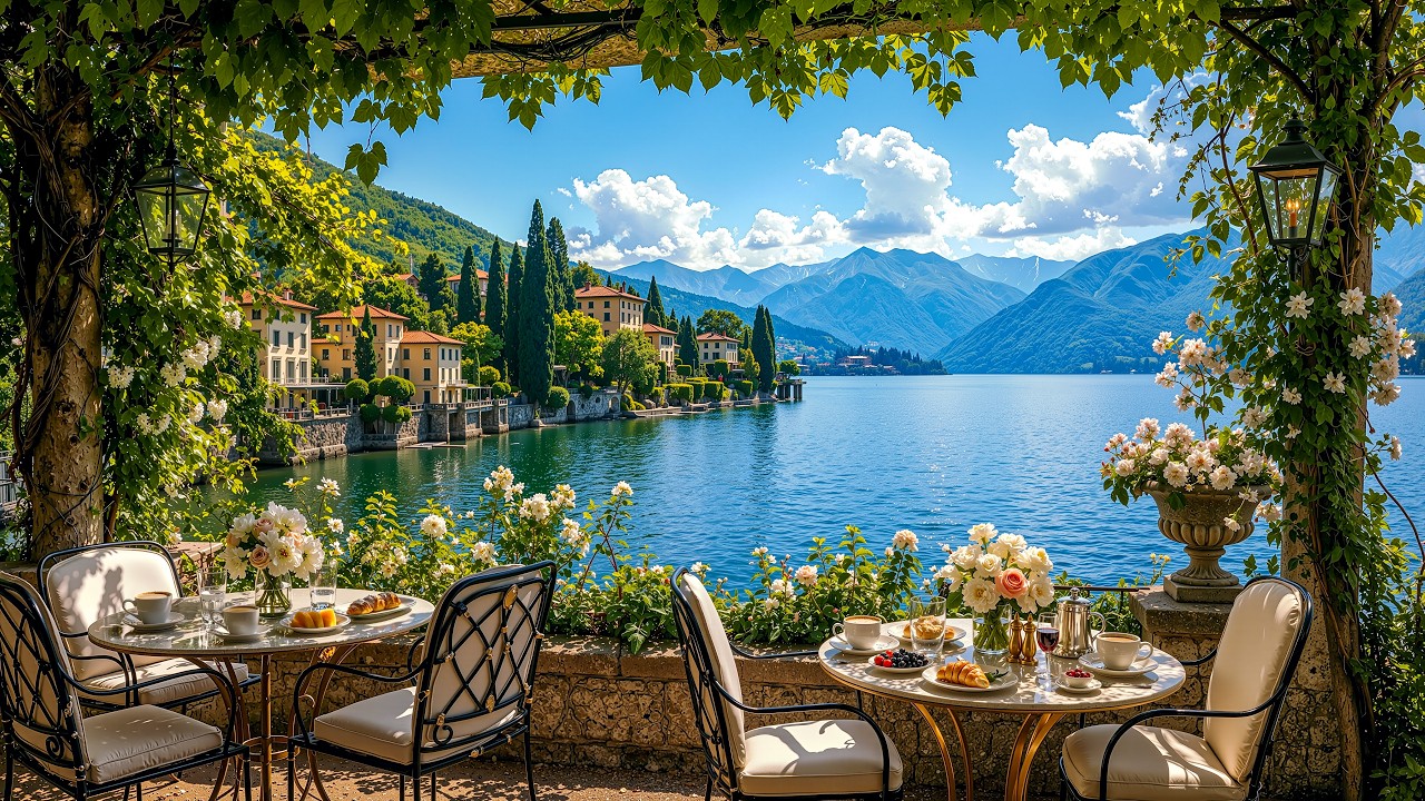 Summer Afternoon Jazz in Italy ☕ Lake Como Caf&eacute; Ambience & Smooth Jazz Music for Study & Work