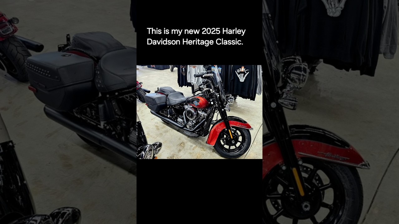 TAB Redline sound on the new 2025 Harley Davidson Heritage Classic. #hdcustom