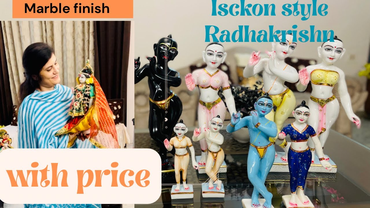 Isckon style Marble Radhakrishna with price contact for order ☎️6397945036|| Marble dust Yugal jodi