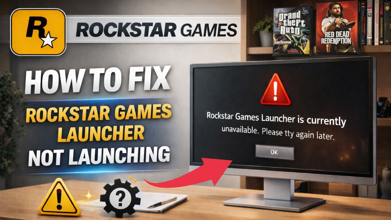 How To Fix Rockstar Games Launcher Not Launching Part - 1 ( 101% Works )