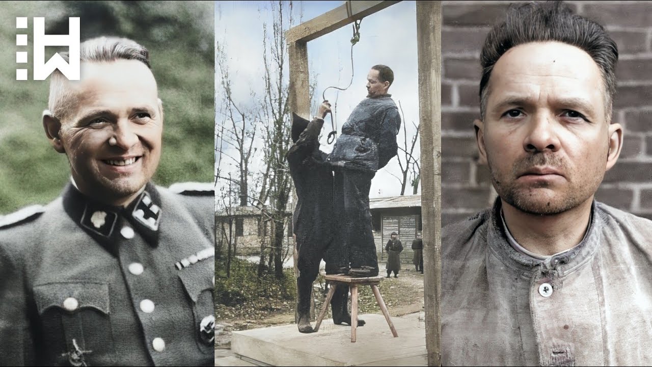 Veřejn&aacute; poprava nacistick&eacute;ho velitele Osvětimi, kter&eacute;ho rozzuřen&yacute; dav t&eacute;měř roztrhal: Rudolf H&ouml;ss