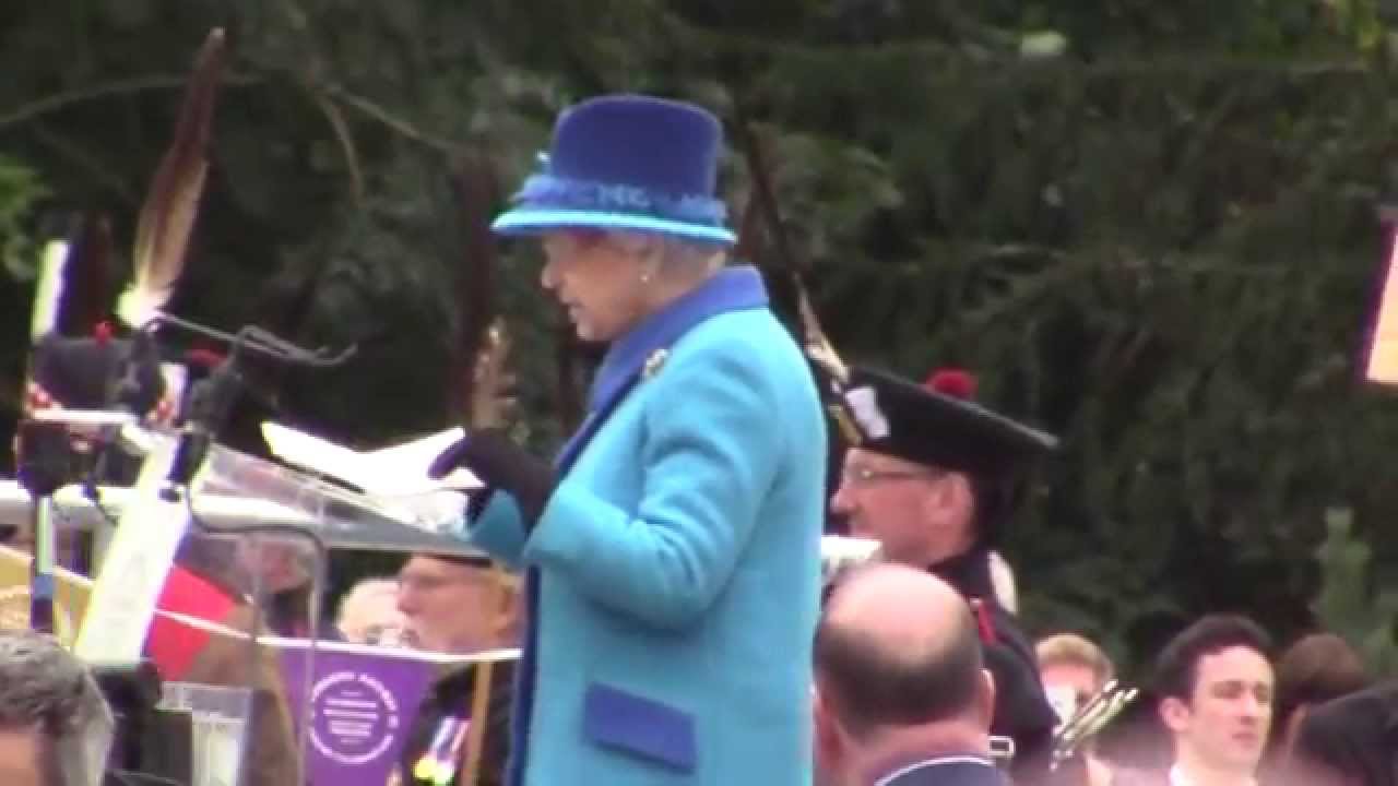 The Queen Officially Opening Borders Rail At Tweedbank On 9/9/15