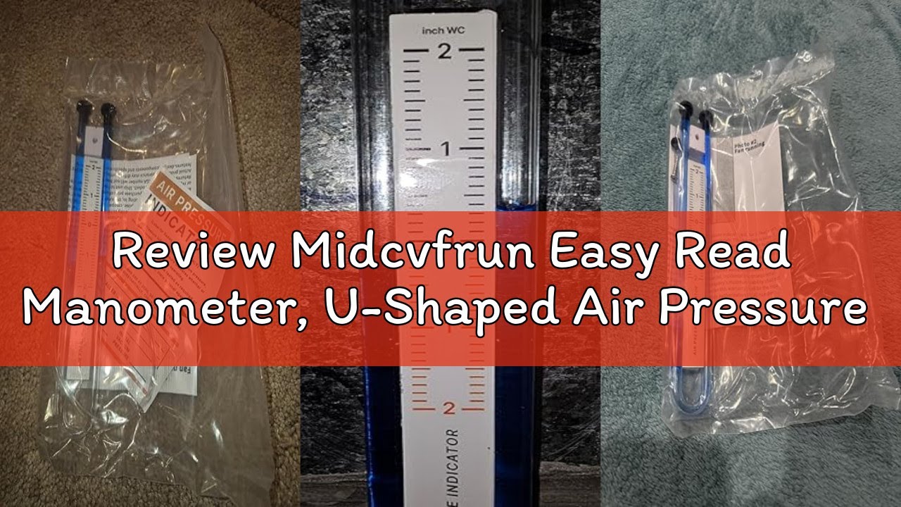 Review Midcvfrun Easy Read Manometer, U-Shaped Air Pressure Indicator for Radon System Monitoring, B