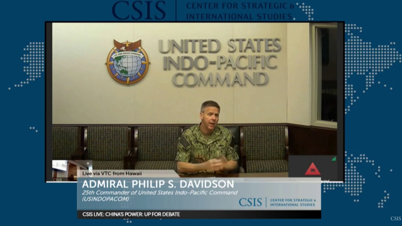 China's Power -  US Indo-Pacific Command Commander Admiral Philip Davidson  Nov 29, 2018