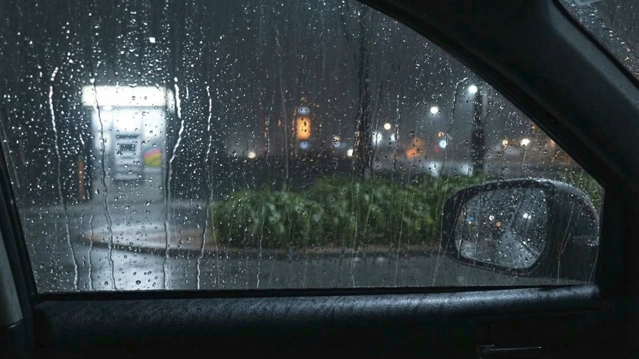 3 Hours Rain on Car Window at Night | Soothing Sounds for Sleep & Relax