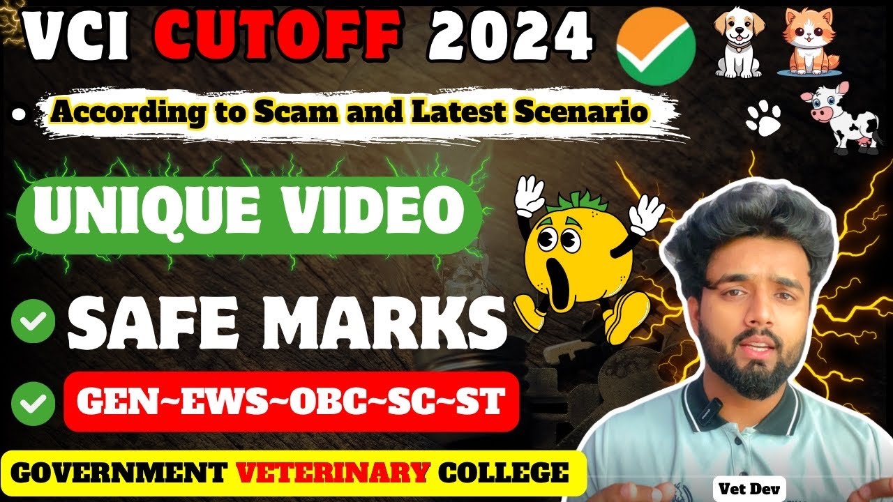 Veterinary NEET Cut off 2024 (Expected) | BVSc Cutoff 2024 | VCI Counselling 2024