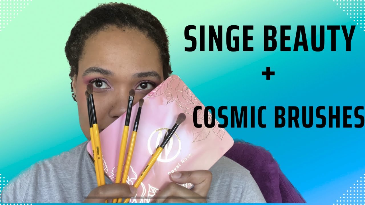Gorgeous Glam: Singe Beauty Brushes + Cosmic Brushes Royal Rose Palette!💜