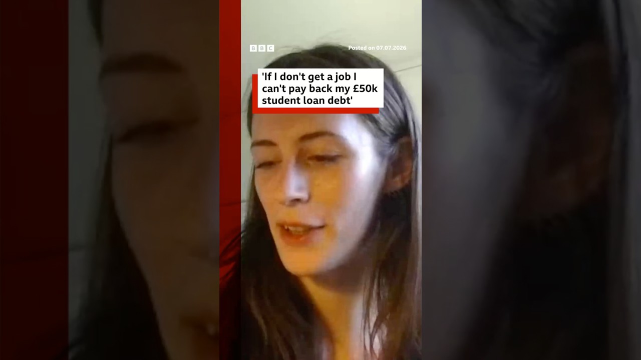 'If I don't get a job I can't pay back my &pound;50k student loan debt'. #StudentLoan #BBCNews