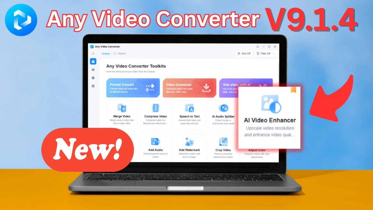 【New Update】Any Video Converter 9.1.4 Released🎉 | New AI Video Enhancement (Win/Mac)