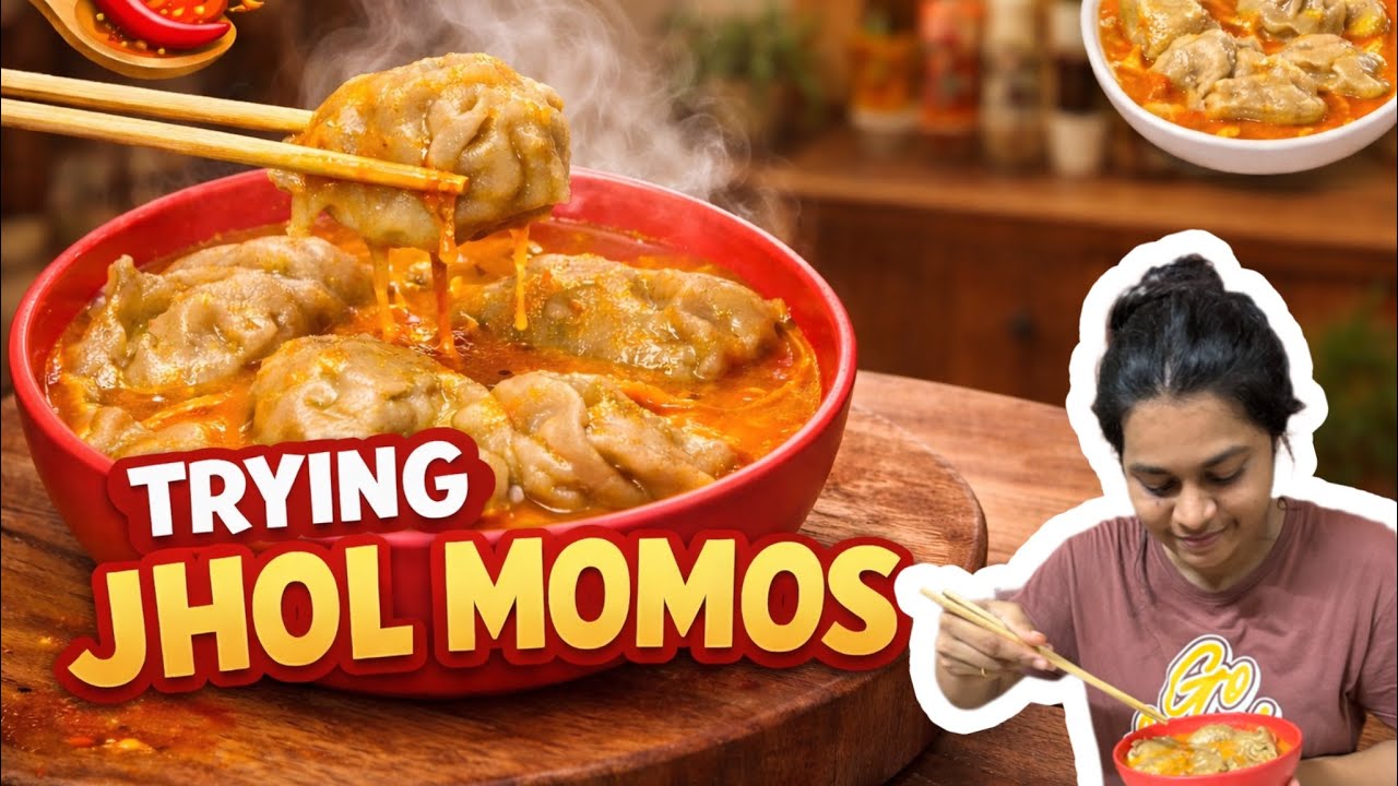 I Tried Making Spicy Jhol Momos for the First Time 🔥🥟 | Rashmita Poojary