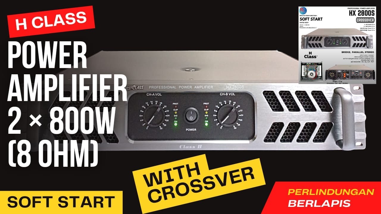 Terbaru Power Murah Ada Crossover nya Power Amplifier Firstclass Hx 2800s Watt Besar Fitur Lengkap