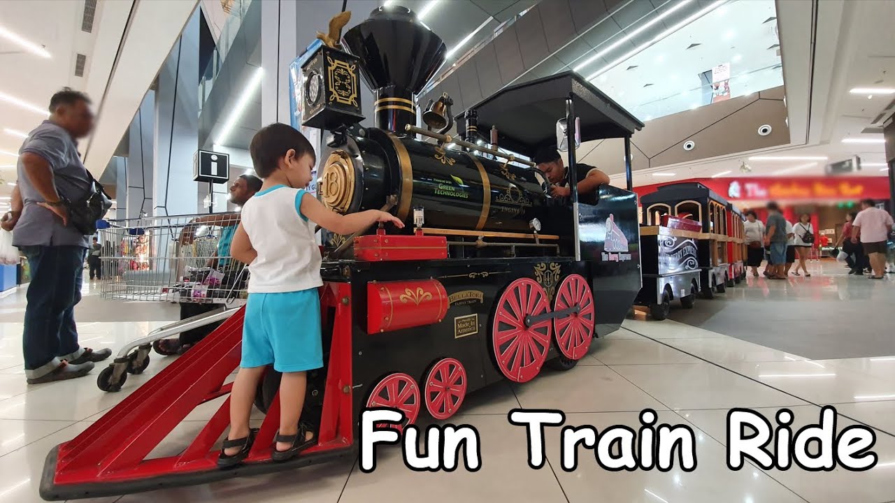 Fun Train Ride In Mall | Mini Steam Train