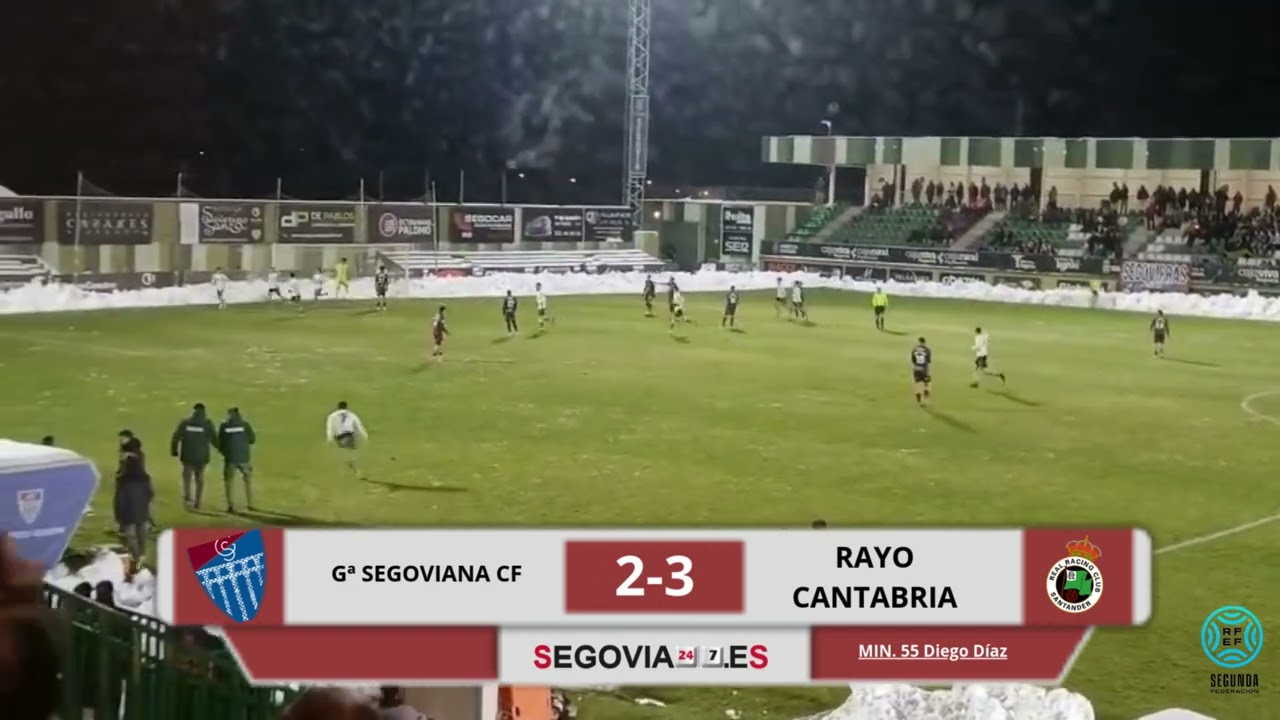 Segunda RFEF G1 19J G Segoviana CF 3 - Rayo Cantabria 3. Resumen del partido y goles. 18/1/2026