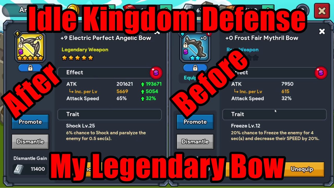 Idle Kingdom Defense - Making my legendary bow!