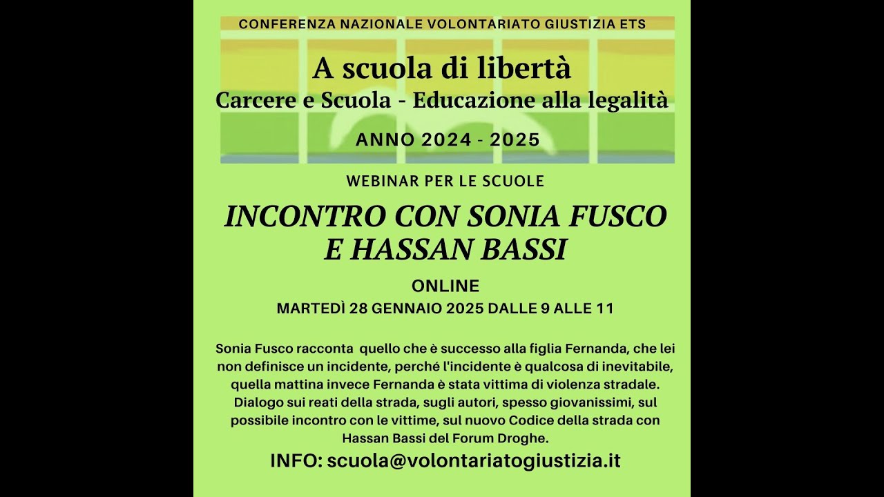 INCONTRO CON SONIA FUSCO E HASSAN BASSI 28.1.25