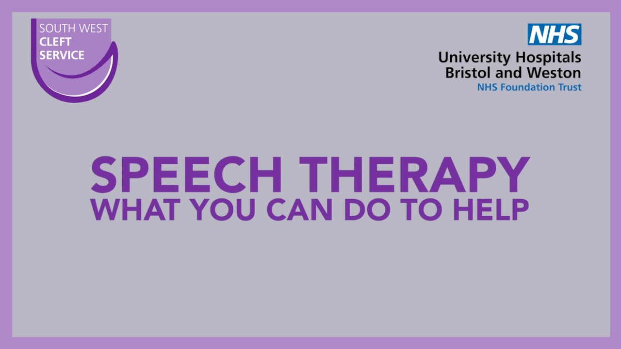 Speech therapy - what you can do to help