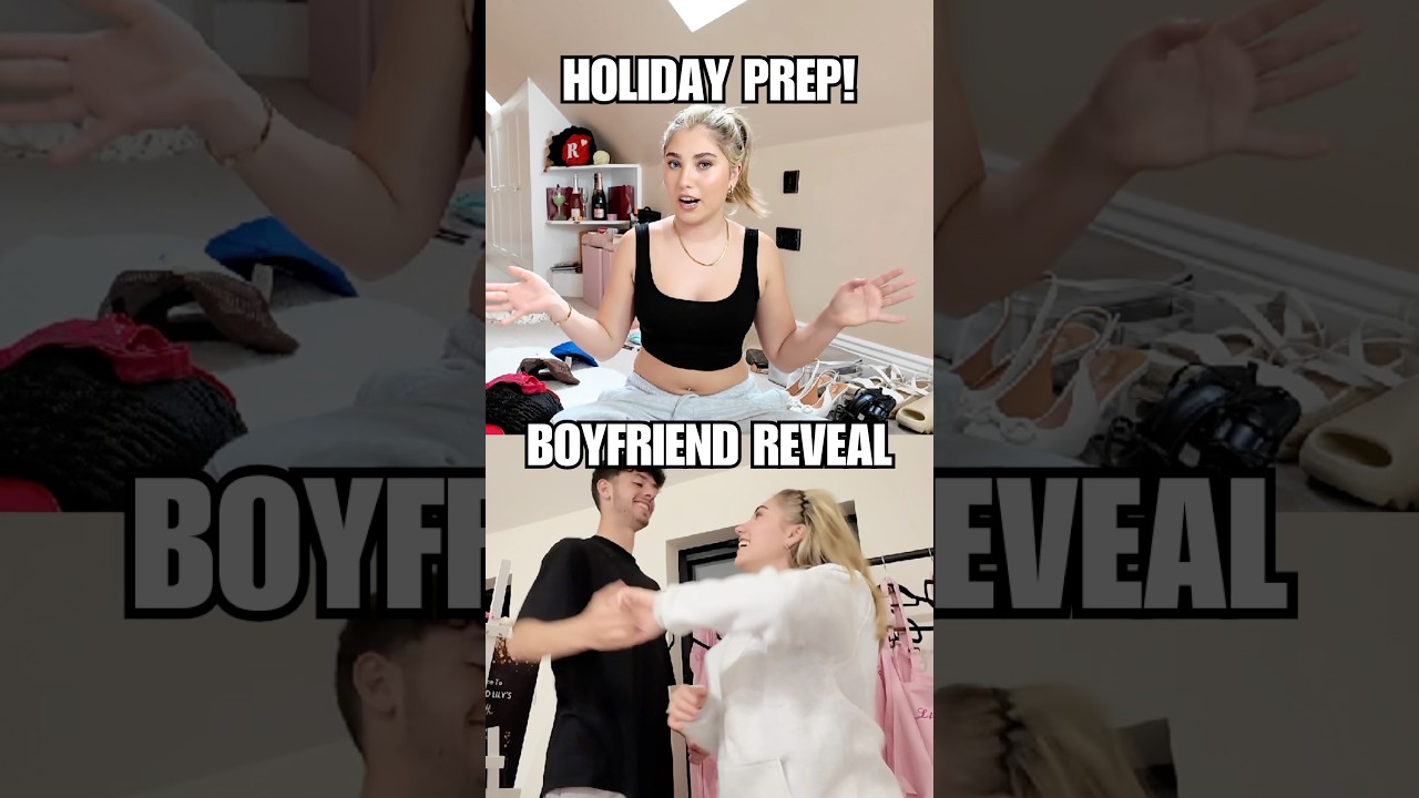 HOLIDAY PREP & BOYFRIEND REVEAL! Full video out now!! #boyfriend #vlog #shorts