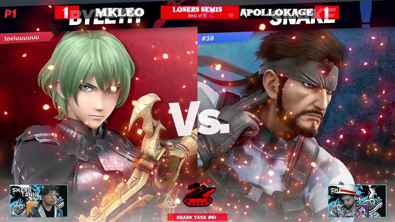 Shark Tank  #61 Losers Semi Finals LG  MkLeo (Byleth) Vs  LG  ApolloKage (Snake)   SSBU Tournament