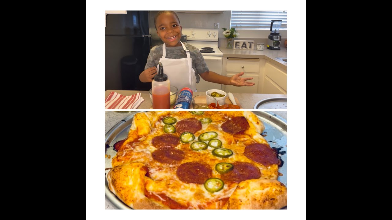 Peyton's Kitchen: Pepperoni and jalapeno pizza- KIDS edition