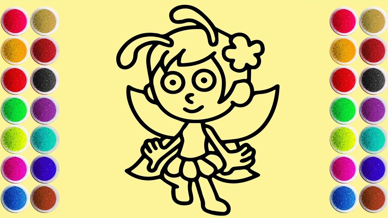 Relax and enjoy this satisfying sand painting of a cute fairy boy | easy step by step tutorial