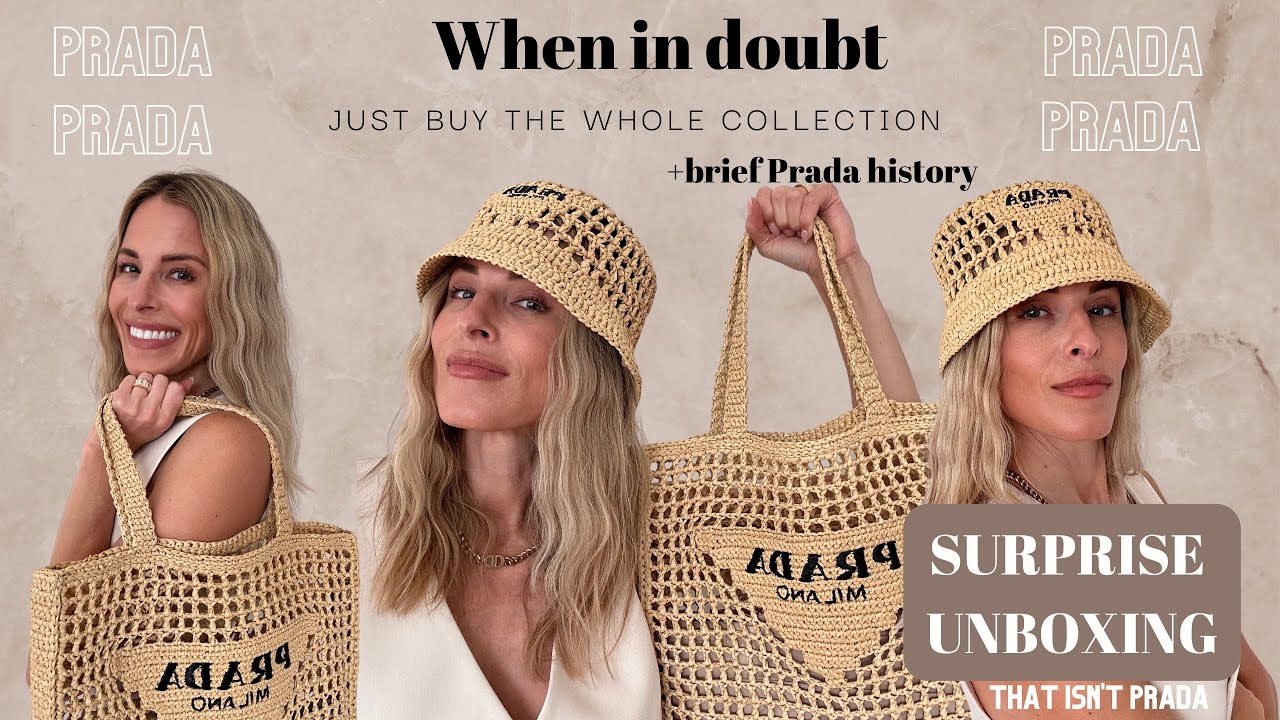 Сумка-тоут Prada из соломы, панама Prada из соломы И сюрприз (не от Prada) в распаковке