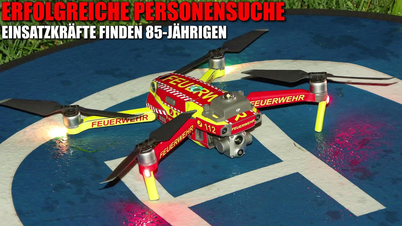 [FEUERWEHRDROHNE IM EINSATZ] - Erfolgreiche Personensuche: Einsatzkräfte finden verunfallten Rentner