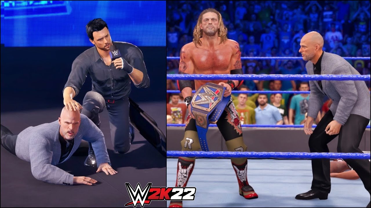 WWE 2K22 My Rise Mode - Adam Pearce Helps Edge Become Universal Champion #20