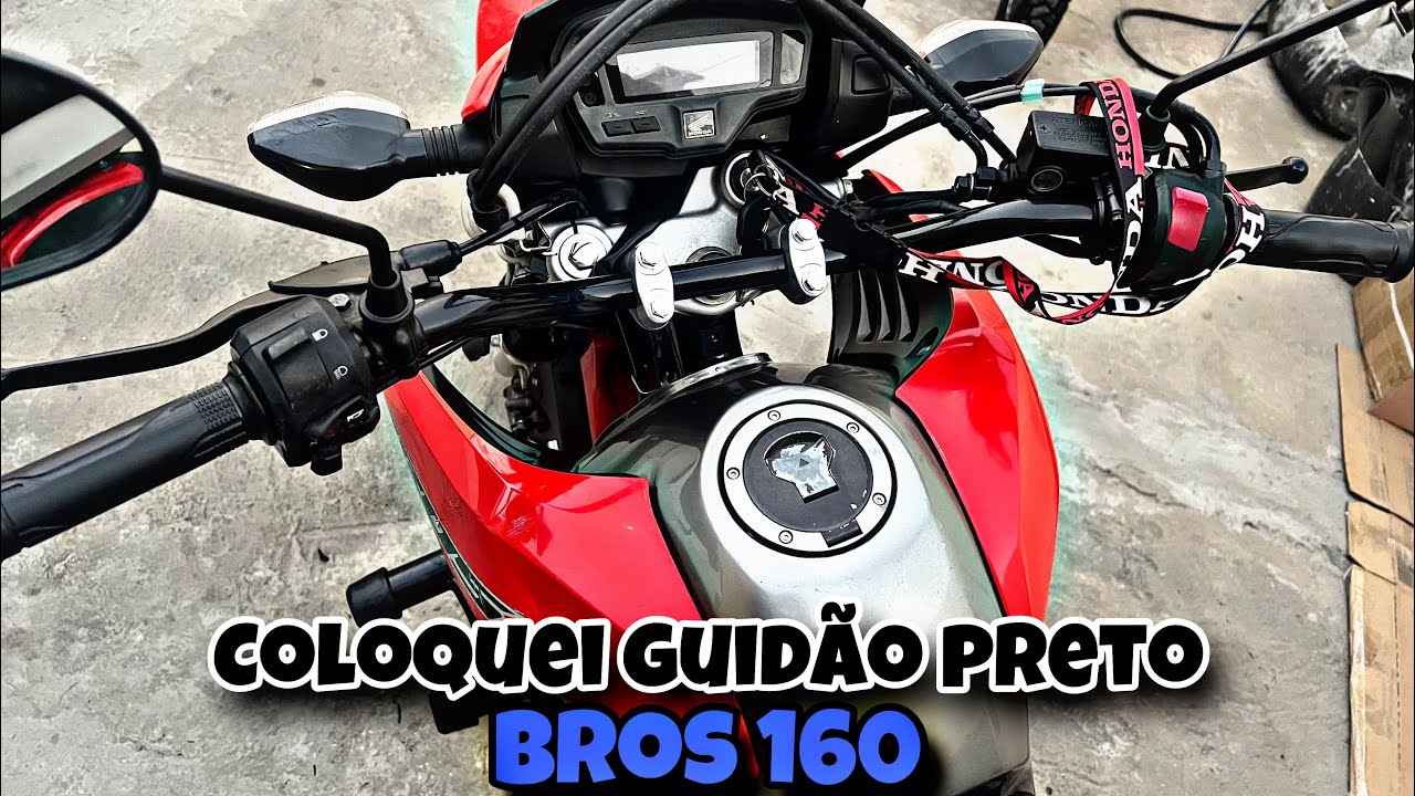 Instalei guidão preto na Bros 160 2023