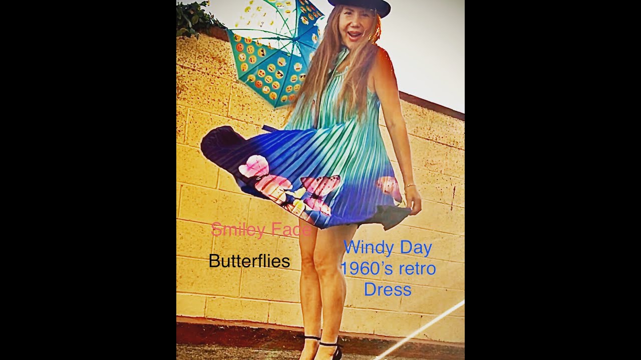 windy day with my BUTTERFLY 1960’s Retro Dress
