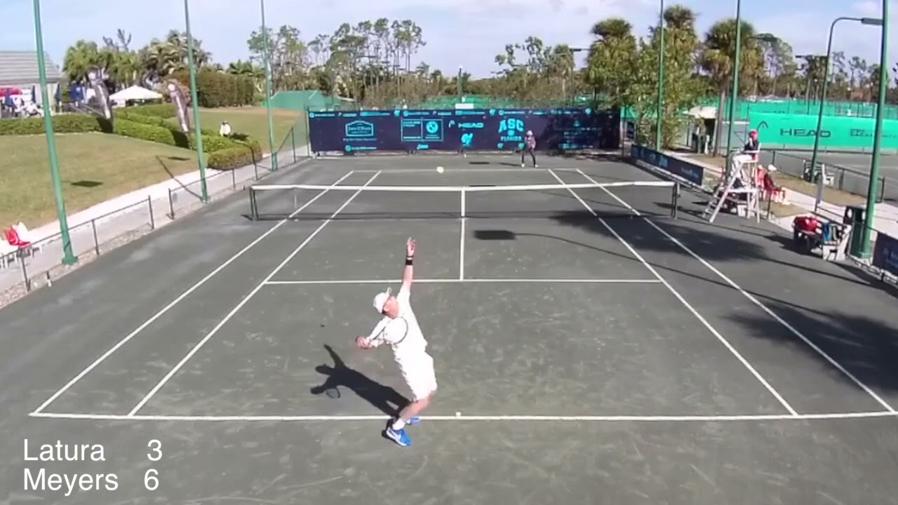 Men's 65 Singles Final, Super Cat II, Naples, Florida  Latura vs Meyers