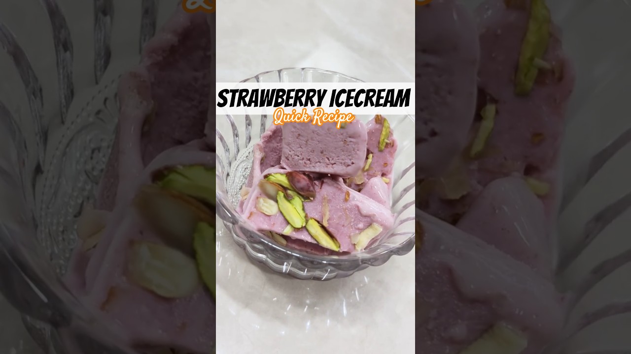   2 Ingredients Icecream | Strawberry Icecream | Manisha's Kitchen 