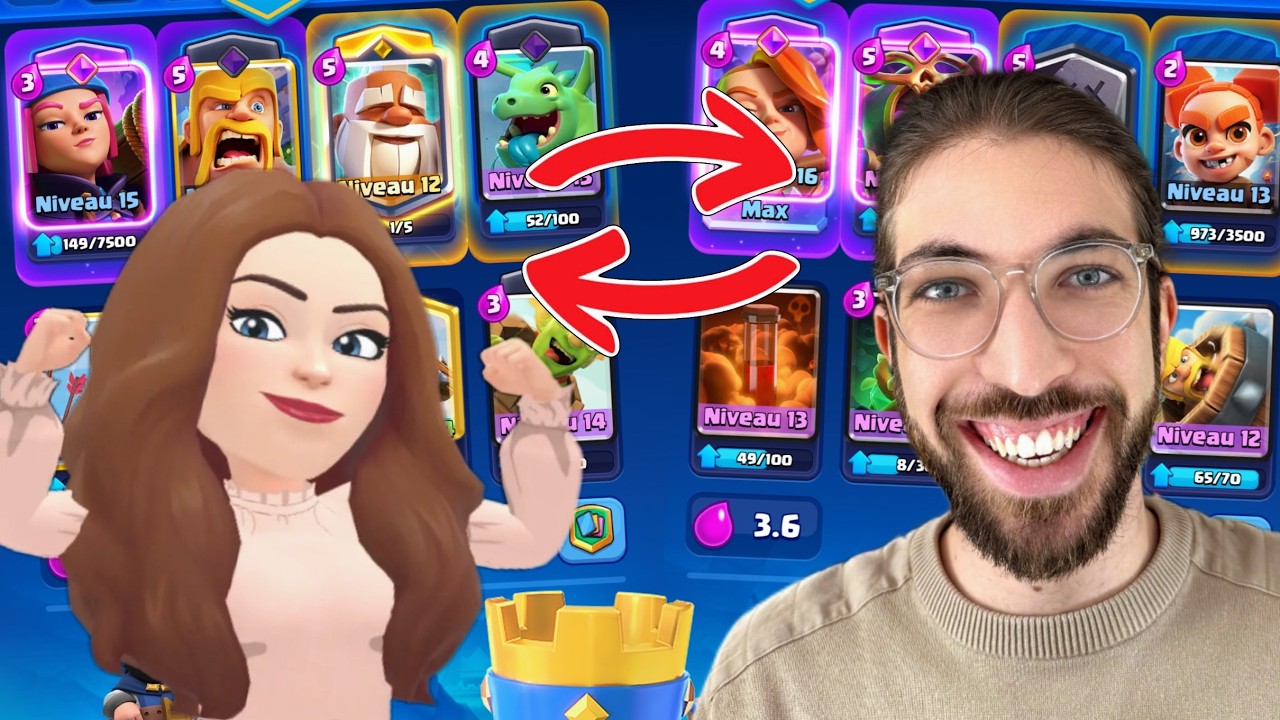 On a &eacute;chang&eacute; NOS DECKS sur CLASH ROYALE (Le DECK DE LAETI est TROP FORT !)