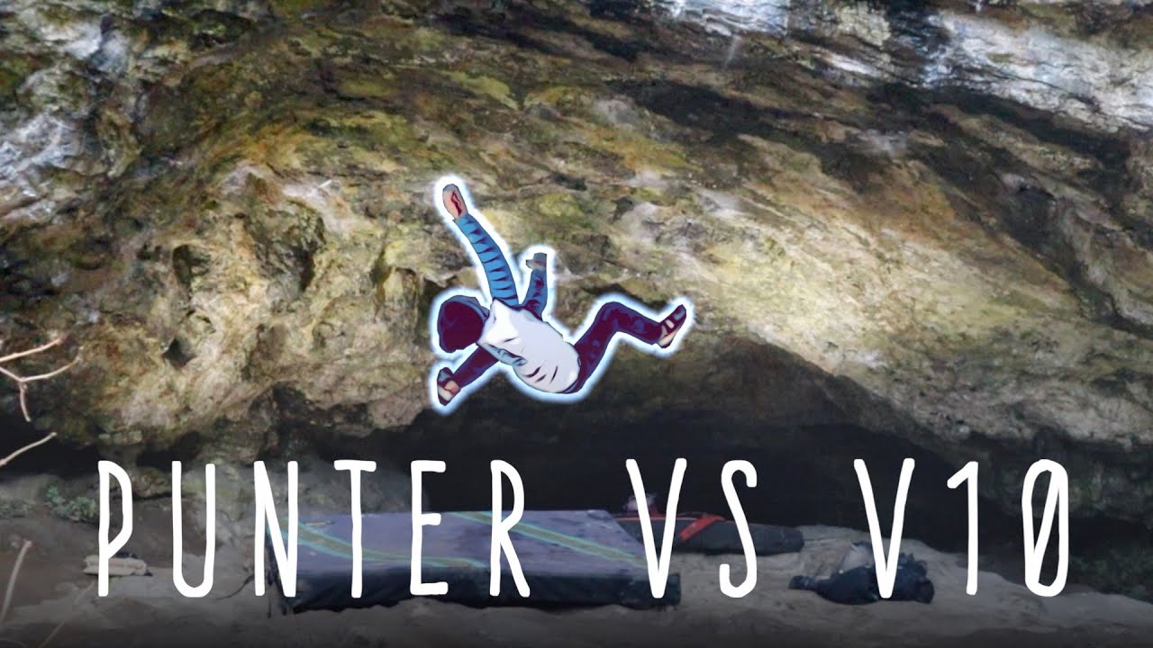 V8 climber tries V10 boulder