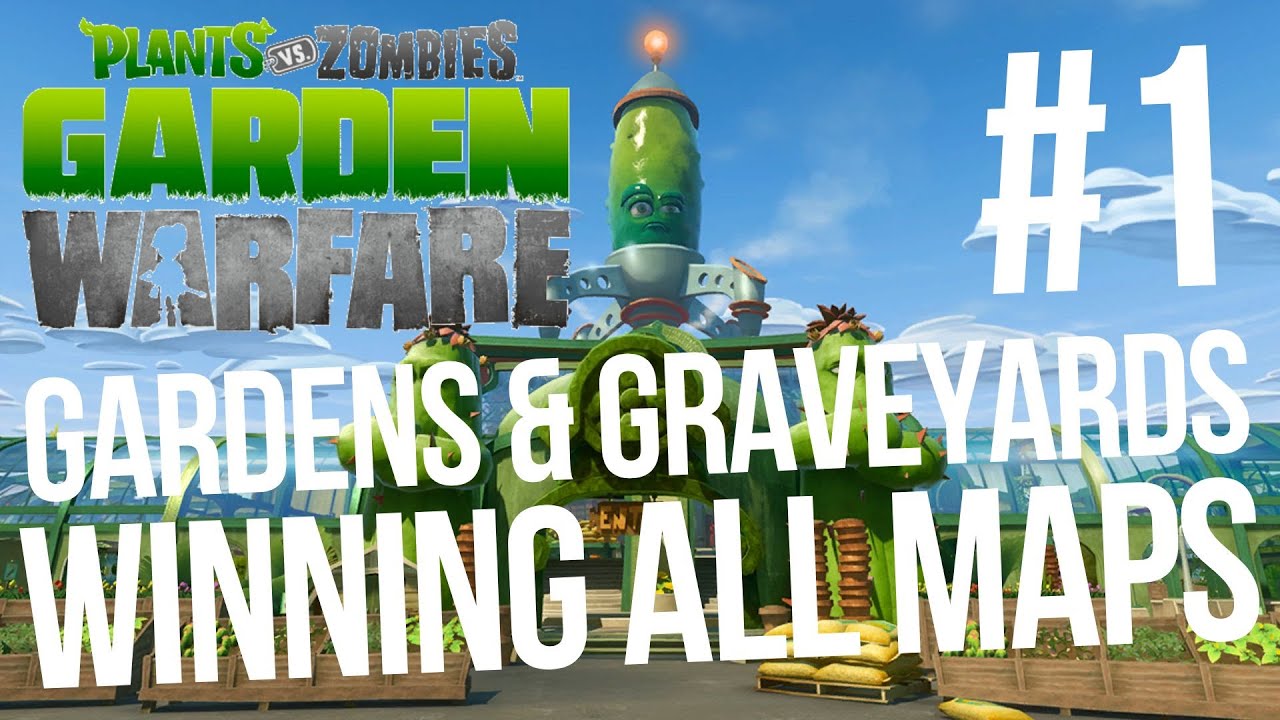 Plants vs Zombies Garden Warfare - Winning All Gardens & Graveyards Maps