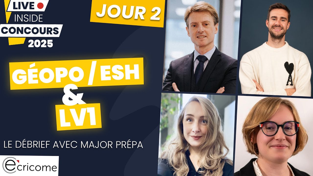 L'Europe / l'eau, le pouvoir d'achat / entreprise + LV2 (débrief J2 ECRICOME)