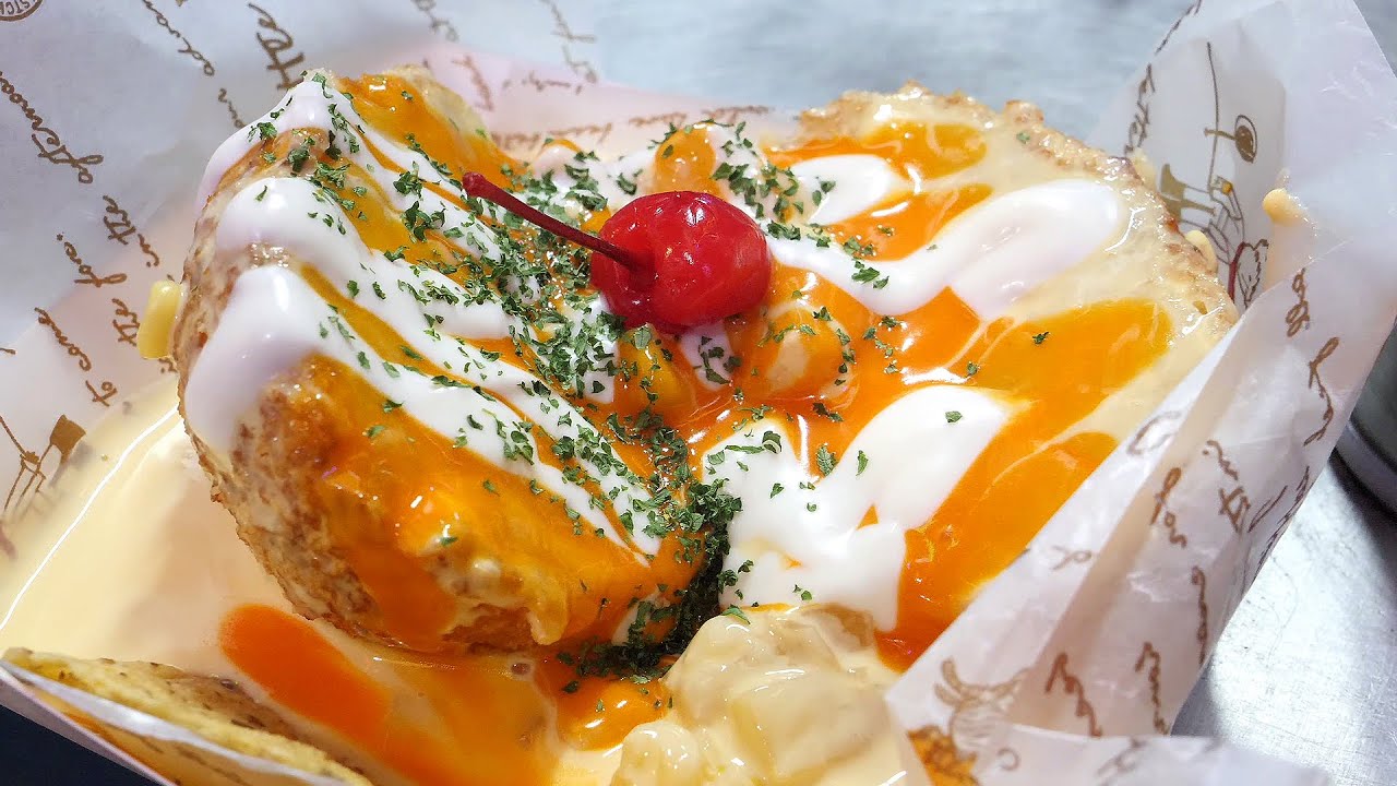수제 대만 치즈 감자 (handmade cheese potato, じゃがいも, 甘蔗 5,000KRW) / korean steet food / 전주 남부시장 한옥마을 야시장
