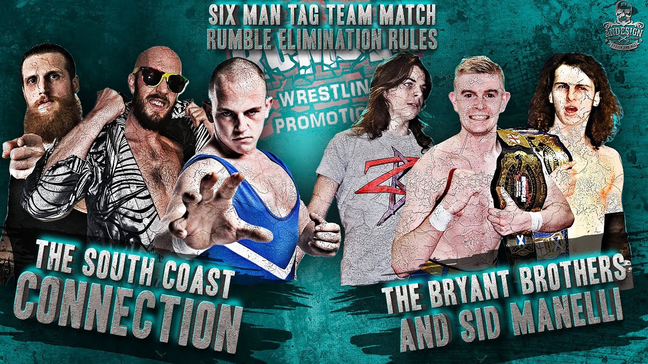 Sid Manelli and The Bryant Bros vs The South Coast Connection (Six Man Over the Top Rope Tag Match)