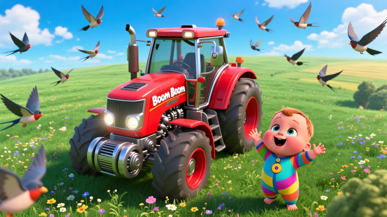 Boom Boom Farm Tractor 🧸🔢🍼 | Kids Fantasy Song | Learn Numbers and Happy Routines