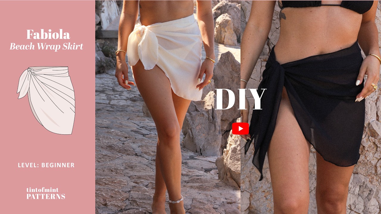 Fabiola Skirt | DIY Beach Wrap Cover-up Skirt | Beginner-Friendly Sewing Tutorial