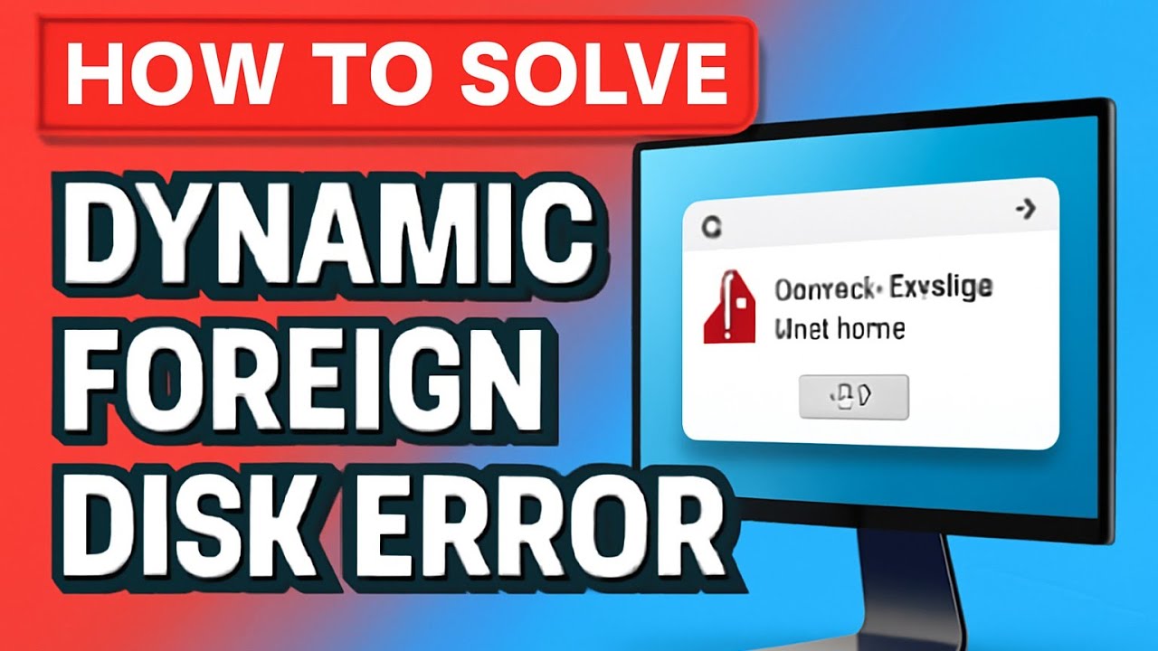 How to solve Dynamic Foreign Disk Error