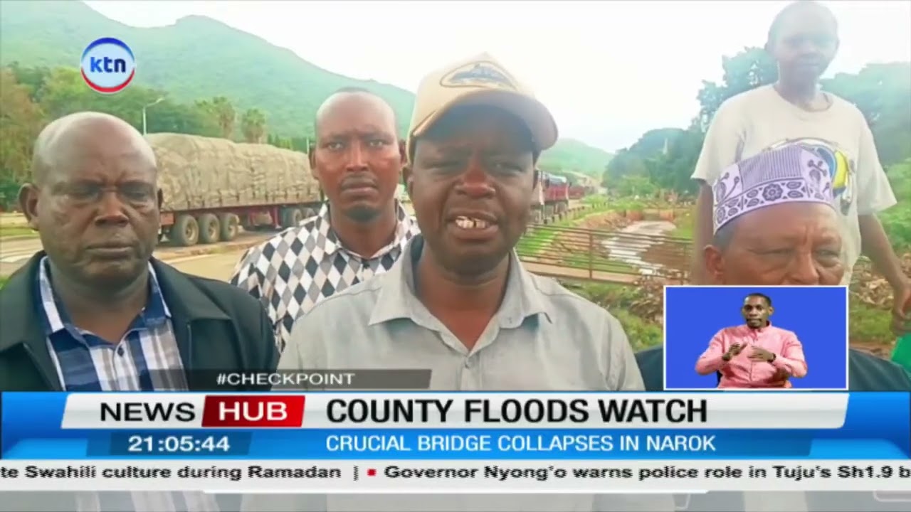 Narok River overflows, bridge collapses after heavy rains