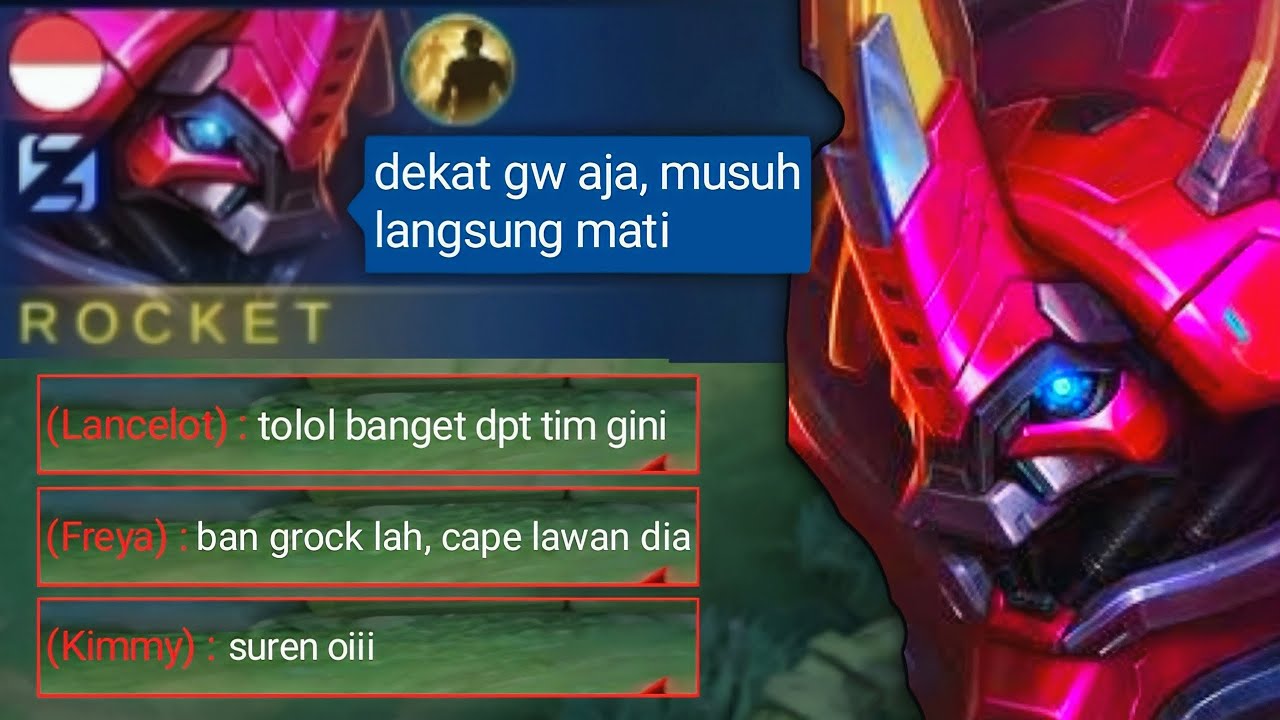 GROCK GW BIKIN SEMUA MUSUH NANGIS!! KENA ULTI AUTO LANGSUNG MATI - MOBILE LEGENDS