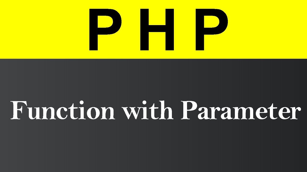 Function with Parameter in PHP (Hindi)
